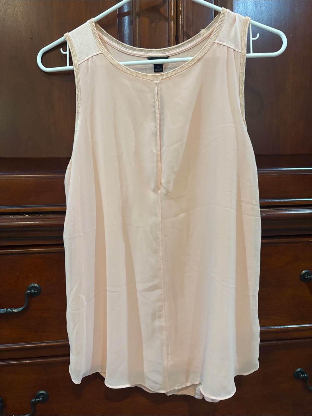 Ann Taylor Light Pink Sleeveless Chiffon Tank